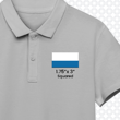 Picture of Rectangular 1.75" x 3" White/Blue Engraving Stock Name Badge with Squared Corners