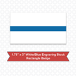 Picture of Rectangular 1.75" x 3" White/Blue Engraving Stock Name Badge with Squared Corners