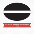 Picture of Oval 2.25" x 3.25" Black/White Engraving Stock Name Badge