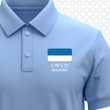 Picture of Rectangular 1.75" x 3" Blue/White Engraving Stock Name Badge with Rounded Corners