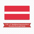 Picture of Rectangular 1.75" x 3" Red/White Engraving Stock Name Badge with Rounded Corners